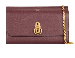 Amberly Clutch, Leather, Burgundy, MIE, DB/B/S, 3*